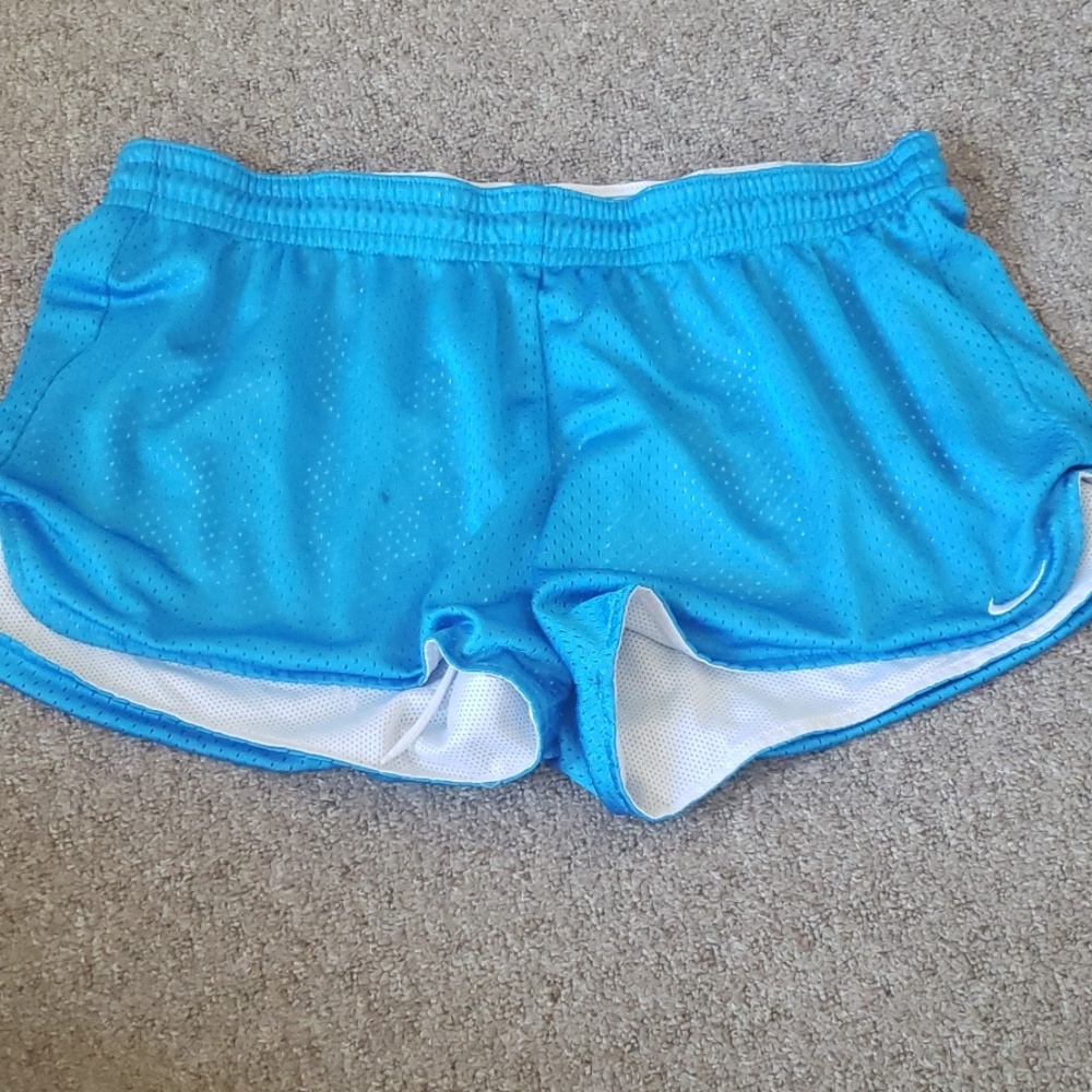 Blue Nike workout shorts